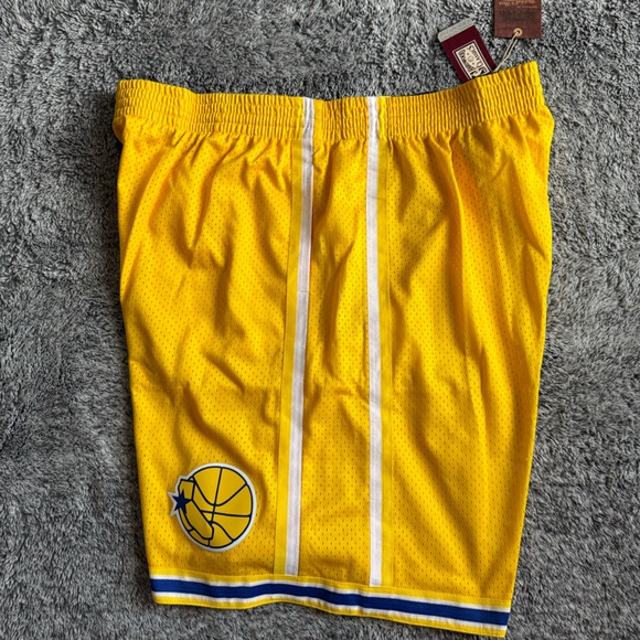 Men’s Golden State Warriors Shorts, Mitchell & Ness, NBA, Swingman 1995, 5XL - Picture 5 of 7